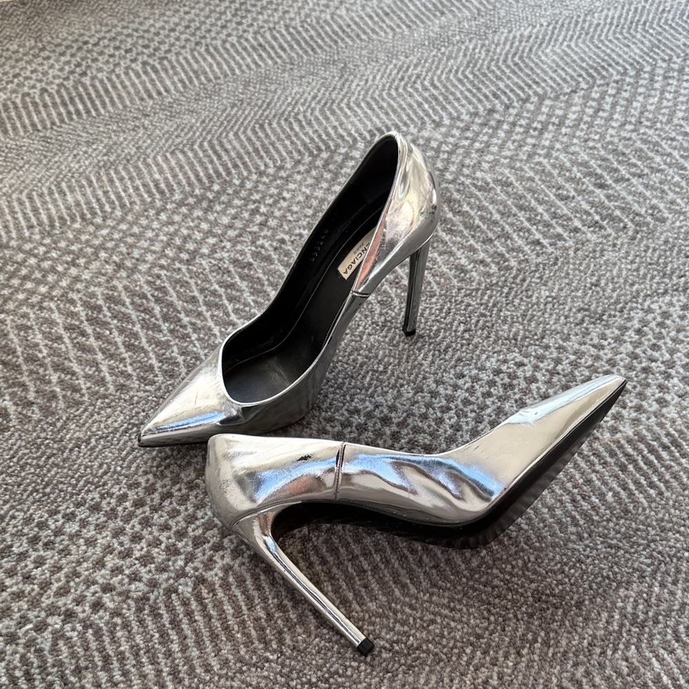 Balenciaga Silver Heels